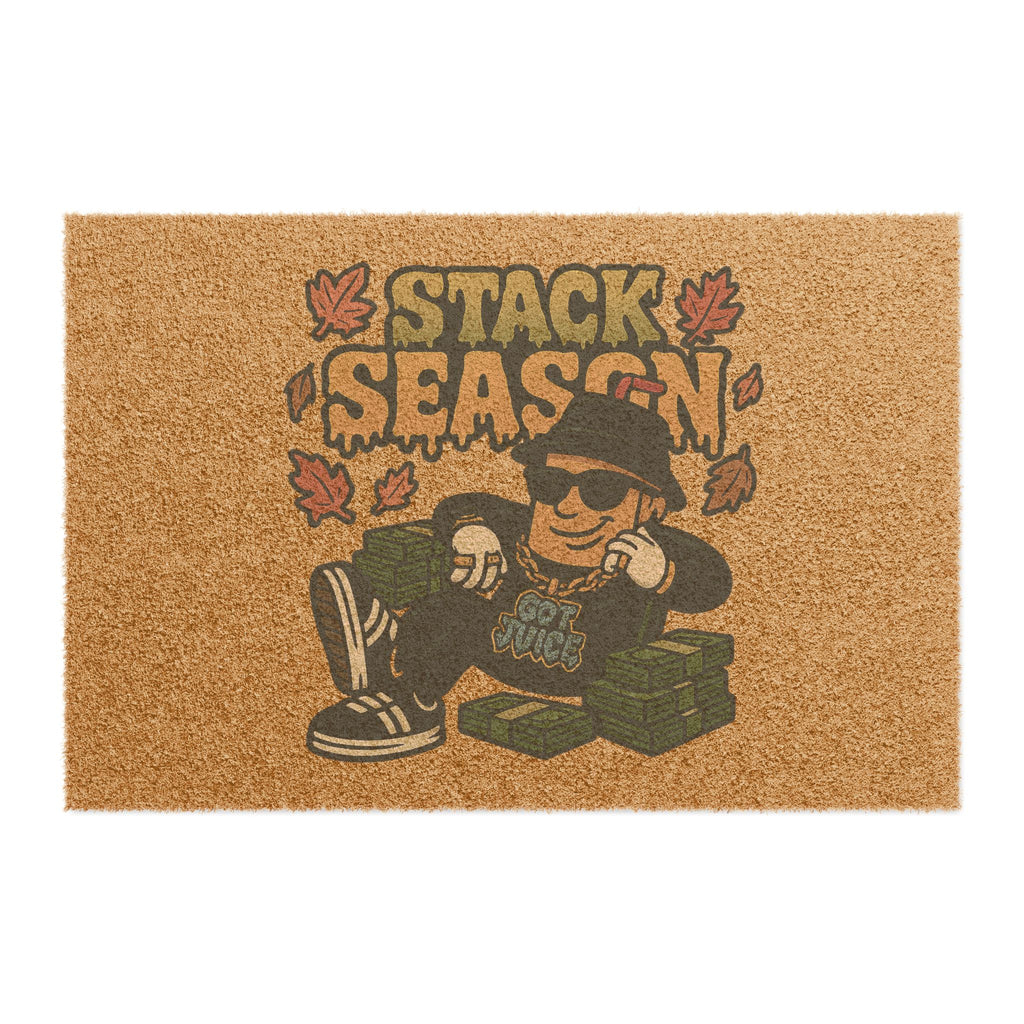 'Stack Season' Welcome mat