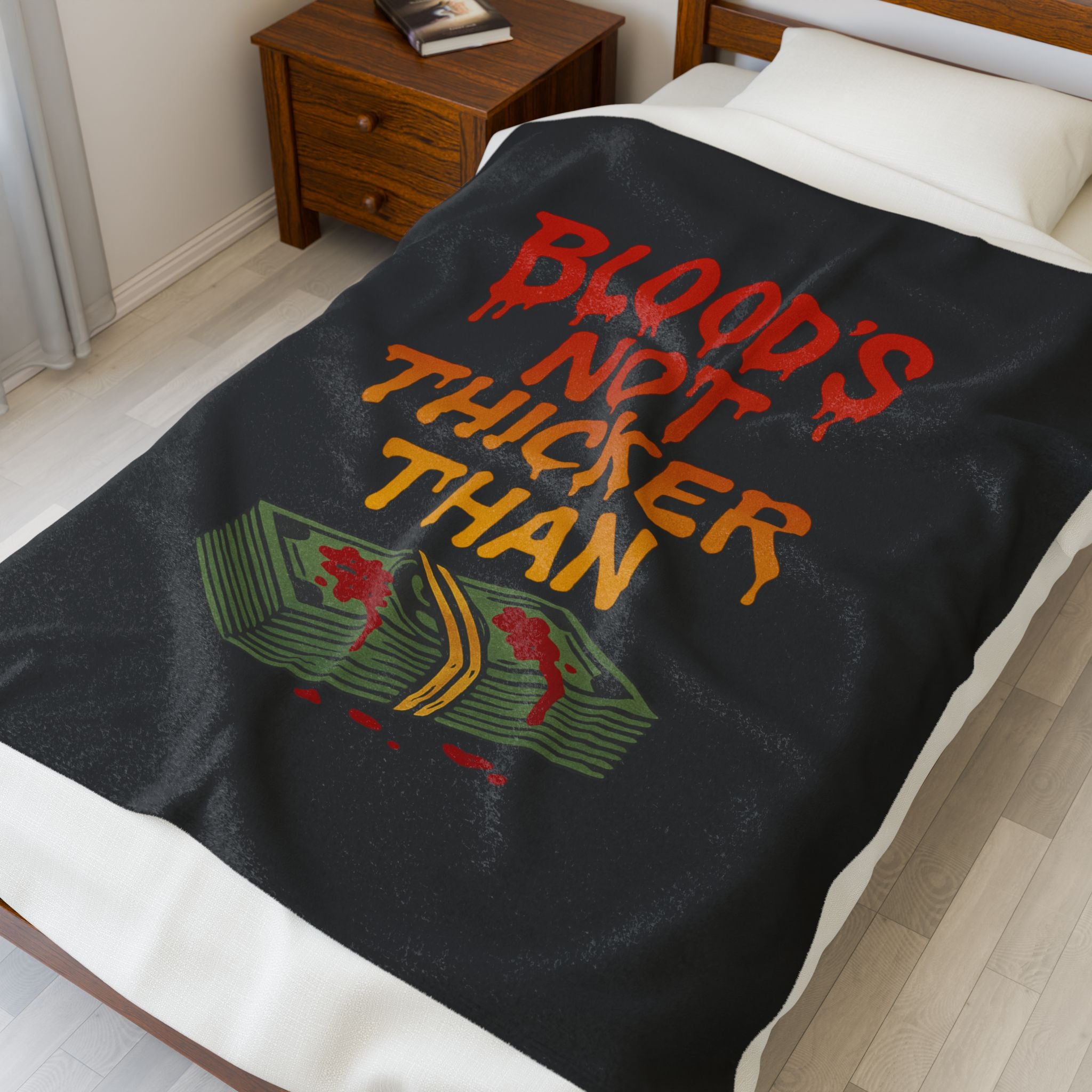 “Blood Money” Velveteen Plush Blanket
