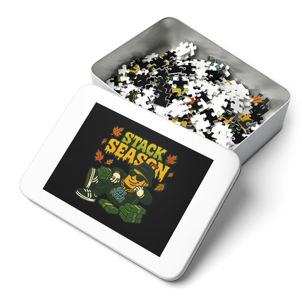 Stack Season Jigsaw Puzzle with Tin