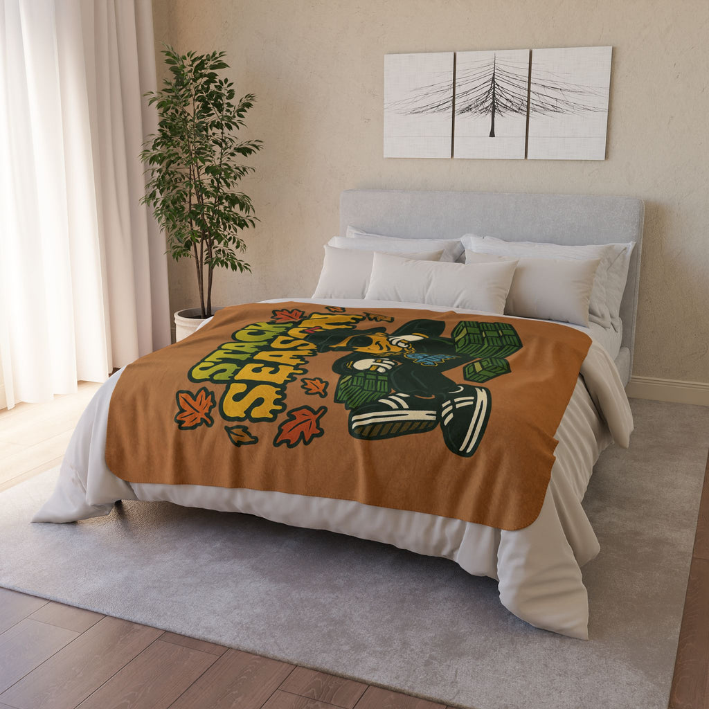 Stack Season Sherpa Blanket - 'Got Juice' Money Cartoon Fall Throw